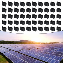 Kabelmontert solcellepanelklips utendørs plast vanntett ledningsholder Organisator 2 linjer 50 Stk klemmefeste helt ny
