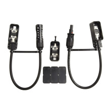 Solcelletilbehørskontaktboks Solcellekontaktpanel Adapter Soldeler Verktøy Kabelkontakt 1500V/30A Metall PVC