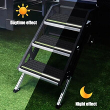 Müheloses Reinigen von Wohnmobilmatte Glow-in-the-Dark Matte 19x49 cm 7,48x19,29 Zoll rutschfeste Stufenabdeckungen Einfach zu reinigendes Design