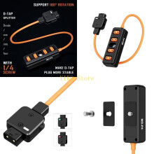 K32C D-Tap Männchen-zu-4-Weibliches Stromkabel für Kameras Akku-Netzteilverteiler