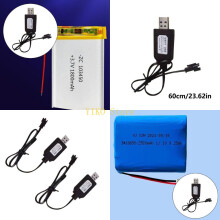 K32C 2Pack 4,8V USB-Ladekabel für SM2.0 2P-Stecker für NiCd NiMH-Akku