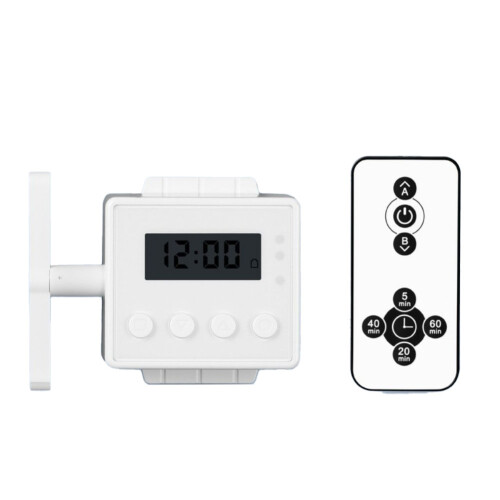 Automatic timer remote control with rf technology for lights long battery life and user friendly design for dorm and office 2