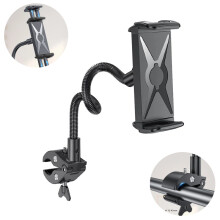 Tablet-Halter, Fahrradhalterung, passt auf 4-13" iPad-Handy für Peloton-Laufband, Upgrade Goosencek Clamp-Halterung für Spin-Bike