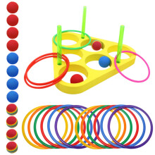Ring Throw Games Triangle Floating Target with 12 Balls and Rings EVA Foam Water Sports Set