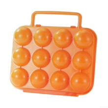 Egg Storage Box Portable For Camping And Picnic Orange Compact Design Travel Friendly