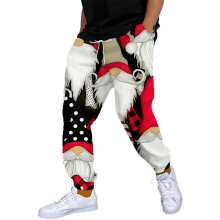 Christmas Jogging Bottoms, Men's Comfortable Leisure Trousers, Fashionable Sports Trousers, Festive Atmosphere