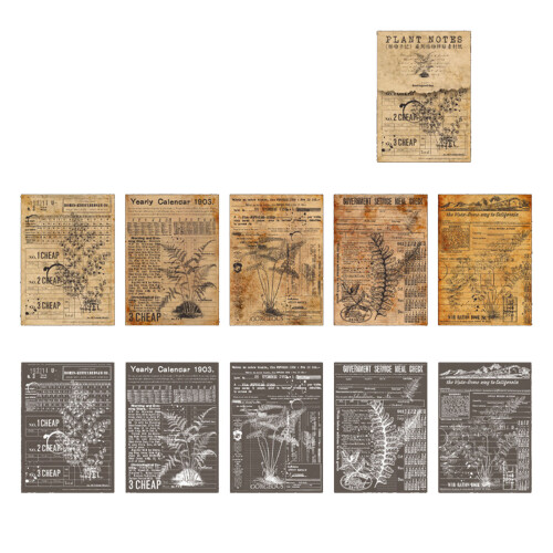 20 Blatt Pflanzenmaterial-Aufkleber, DIY-Handbuch,