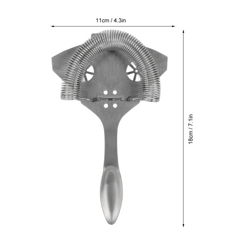 304 Edelstahl Eis-Sieb – Multifunktionaler Cocktailfilter, 11x18cm 1