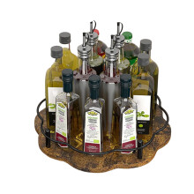 (monolayer, quincunx) Convenient Condiment Storage Rack With 360 Rotation Bottle And Can