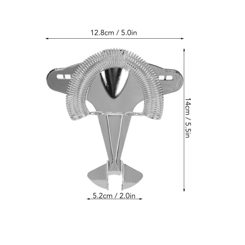 Stainless Steel Fighter Plane Cocktail Strainer 14x12.8cm Silver 1