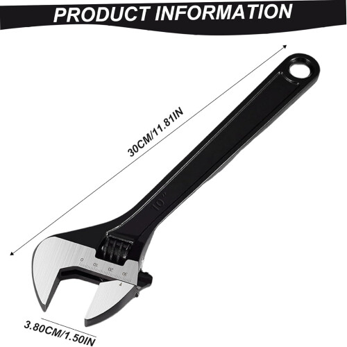 Adjustable Spanner 12Inch Carbon Steel Universal Multipurpose Wrench For  Tools 2