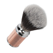 Nylon Bartshampoo-Bürste mit gebogener Griff Rose Gold für präzise Bartpflege