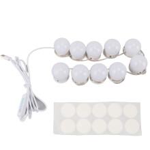 Luces de tocador para espejo estilo Hollywood. Kits de luces para espejo de tocador con 3 temperaturas de color y 10 bombillas regulables para un