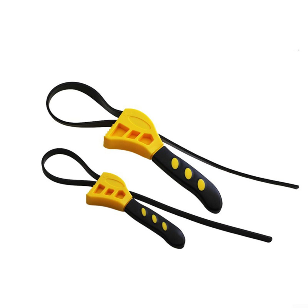 Dual Size Rubber Band Wrench Kit 6 8 In Adjustable Wrenches For Irregular Plumbing Shapes Nonslip Grip Yellow Black 9189345199882