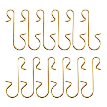 Ornamentkroker, gjenbrukbare metallhengere, Z-formet design for sikkert oppheng, elegant utstilling, nøytral fargematch, egnet for julepynt
