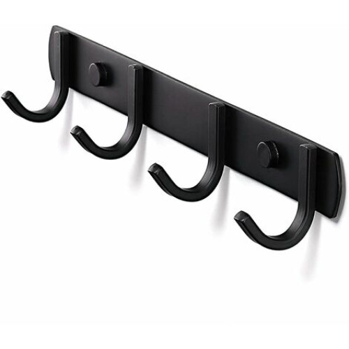 Multifunctional Coat Rack, Wide Application Black Wall Hooks For Space-saving And Anti Scratch Use In Bathrooms Garages Organization Systems