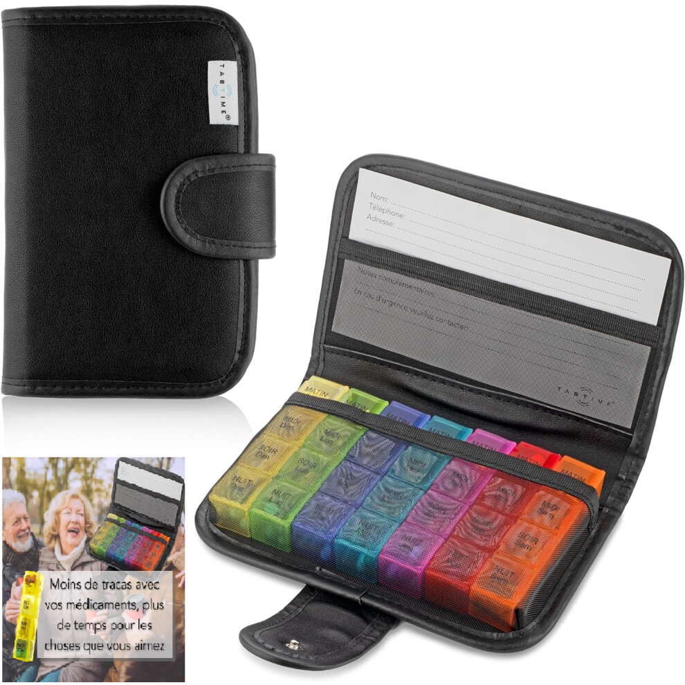 Pill Organizer Weekly, Compact Leather Case Encases Your Pills In Style While Keeping Them Accessible
