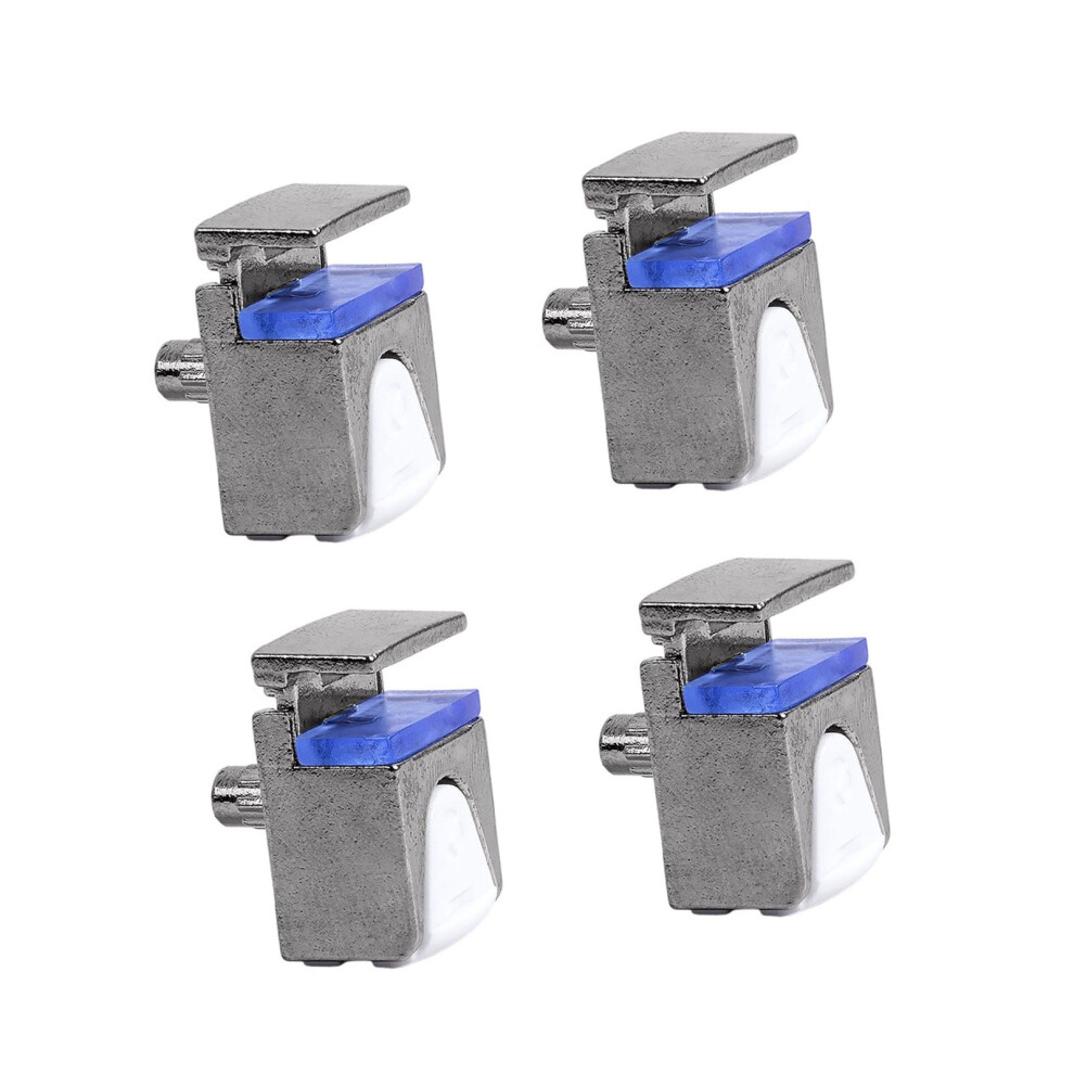 Pack Of 4 Sturdy Zinc Alloy Glass Brackets-096 Adjustable Silve 7732000564734
