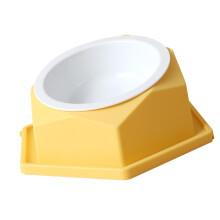 Husdjursmatare, ergonomiska sneda kattmatskålar med skål i rostfritt stål för morrhårsvänlig ätning, modern kattskål med avtagbar design för