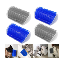 Self Care Station for Pets, Self Grooming Promotes Relaxation & Health, Furniture Protection & Easy Cleaning (Blue & Grey)