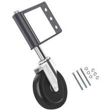 Roue de portail robuste avec 360 pivots, roulette-4 pouces noir