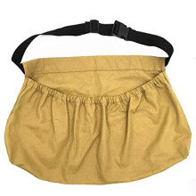 Heavy Duty Canvas Harvest Apron With Elastic Storage Pockets And Adjustable Straps For Farm Work And Vegetable Picking