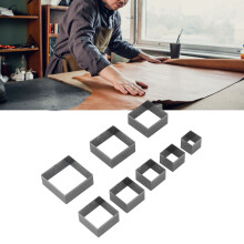 8 Stück Legierungsstahl-Leder-Quadratstempel Set 25-60mm