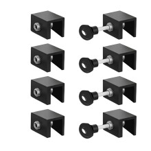 Sliding Window Lock with Key Vertical &-Black 16mm short