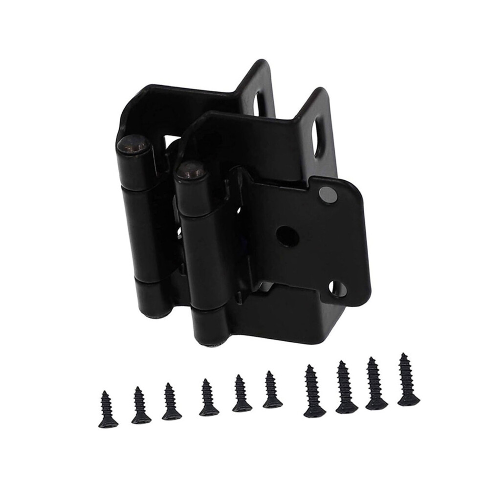 2Pieces Practical 1/2Inch Overlays Closing Hinges For-Black 7732000566431