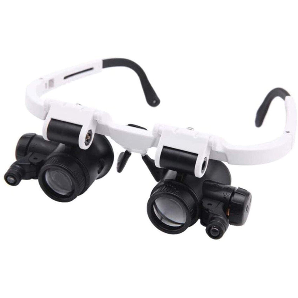 Headmounted HD 23X8 magnifying glass with LED lights for reading books, identification, watch , and elderly men.