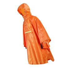 Langlepreicher Regenponcho mit reflektierendem Streifen – Ideal für Wandern und Camping