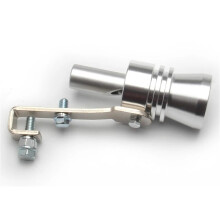 Car Catalytic Converters Universal Exhaust Pipe Turbo Sound Whistle Simulator Front Catalytic Converter Silver L