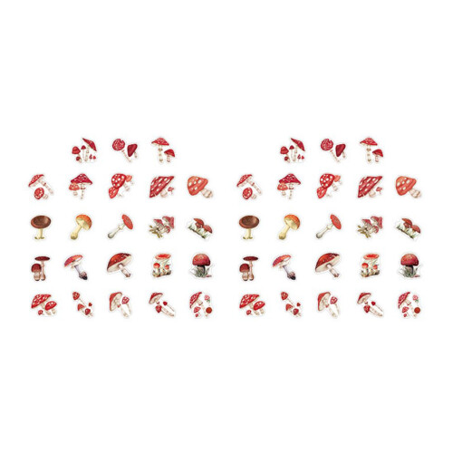 46 Sheets Mushroom Stickers Set | Strong Adhesive Decorative Decals 1