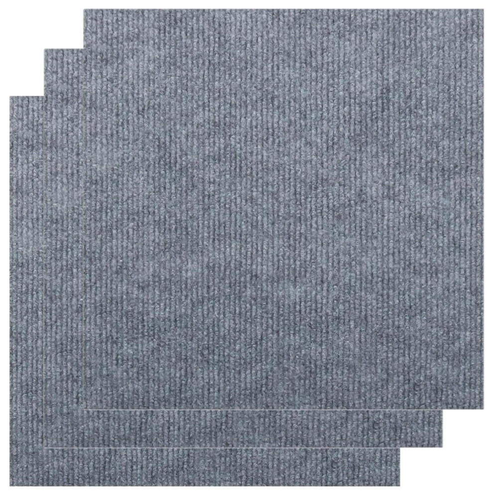 Selfadhesive Carpet Tiles, 30 X 30 Cm, Durable Carpet Flooring, Nonslip Carpet Tiles For Office, Living Room, Bedroom (Light Grey) 9347817894455