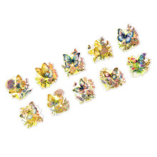 30pcs Vintage Scrapbook Stickers Foil Stamping DIY Journaling Album Accessories