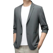 Men's Lightweight Summer Blazer 5XL Grey, Breathable Regular Fit Jacket for Casual Business