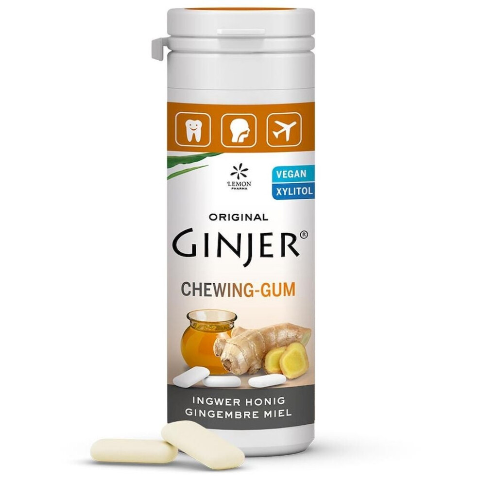 Ginjer Chewing Gum 30g Honey Flavor | Fresh Breath And Sugar-Free Oral Care