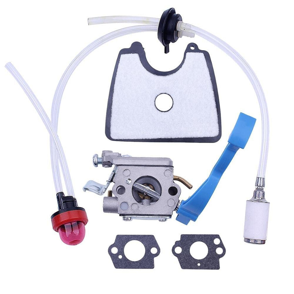 Carburetor Kit With Air Fuel Filter Line For Husqvarna 125B 125Bx 125Bvx C1qw37 Replacement 9382693596871