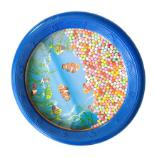 Welle Perlen Ozean Trommel 15 cm Blau Fisch Plastik Percussion für Kinder & Erwachsene