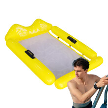 Hammock for pool, versatile use, for pool, lounge chair for travel, beach, river, sea, swimming, vacation, family gatherings, and garden, yellow