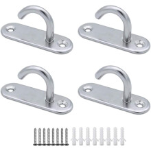 Crochets de plafond en acier inoxydable pour suspension de balançoire de yoga, supports polyvalents avec fixation murale/plafond robuste, protection