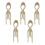 Franske hårnåler, U-formet, 5 stk. Beige 1