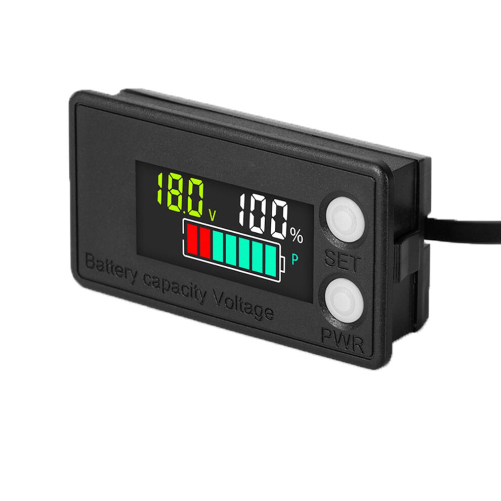 Battery Capacity Voltage Monitor Lcd Digital Meter Dc 12V84v Adjustable Backlight For Lead Acid And Lithium 9347817895452