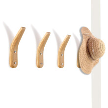 Porte-manteau mural de style moderne du milieu du siècle pour un look intemporel, crochets en bois de hêtre au design minimaliste, installation