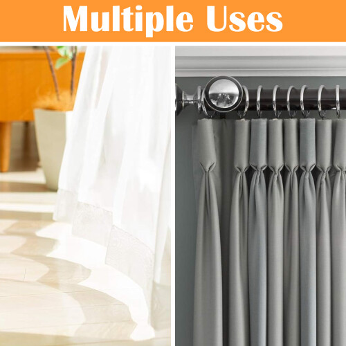 Decorative Window Hardware, Durable Plating Iron Rings, Easy Installation for Hanging Drapery, Wide Application, Rustproof and Sophisticated, Silver, 1