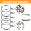 Decorative Window Hardware, Durable Plating Iron Rings, Easy Installation for Hanging Drapery, Wide Application, Rustproof and Sophisticated, Silver, 7