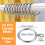 Decorative Window Hardware, Durable Plating Iron Rings, Easy Installation for Hanging Drapery, Wide Application, Rustproof and Sophisticated, Silver, 4