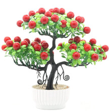 Year-Round Greenery Realistic Artificial Fruit Trees Simulation Apple Tree Bonsai For Modern Home Decor With Elegant Color And Vivid Texture