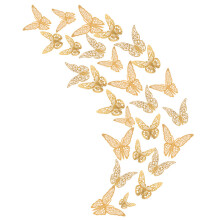 Exquisite Butterfly Cake Decorations, Durable Hollow Carved Design Mirror Material For Wide Applications In Photography Dessert Table