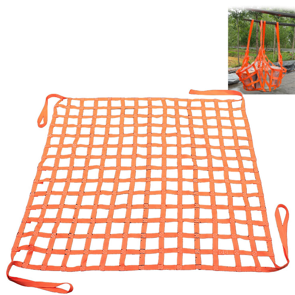 Heavy Duty Sling Net Nylon Hoisting Mesh 12 Ton Capacity Safety Web Cargo Handling Dock Work Construction Logistics 9347817896138